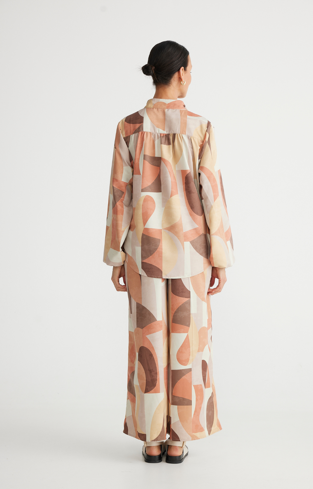 Sylvie Shirt in Earth Abstract Sylvie Shirt in Earth Abstract